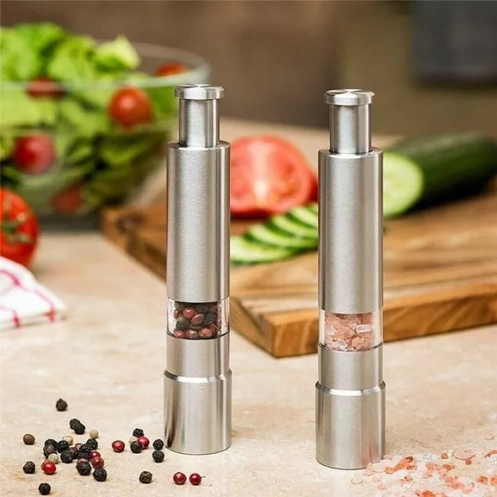 Salt & Pepper Mill Grinder | Stainless Steel Original Pump