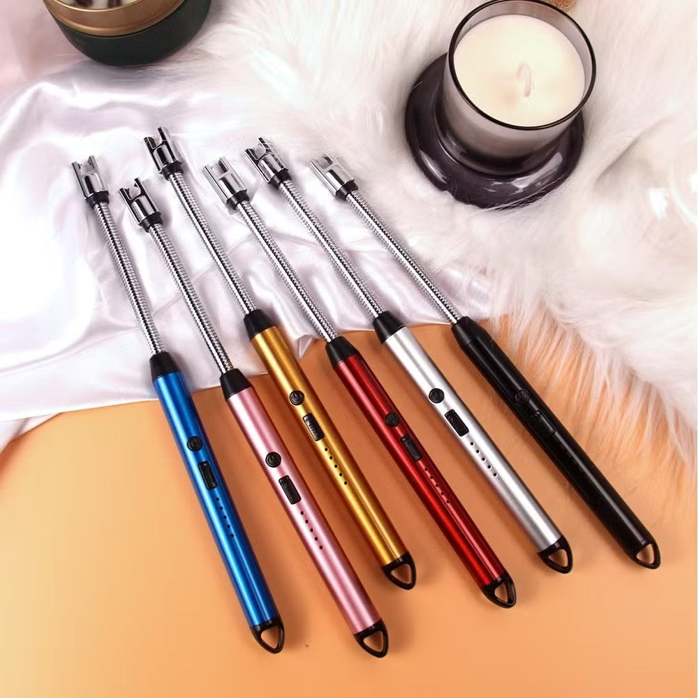 Electric Arc Lighter USB Rechargeable – Flameless Windproof Lighter for Camping, Kitchen, Candles