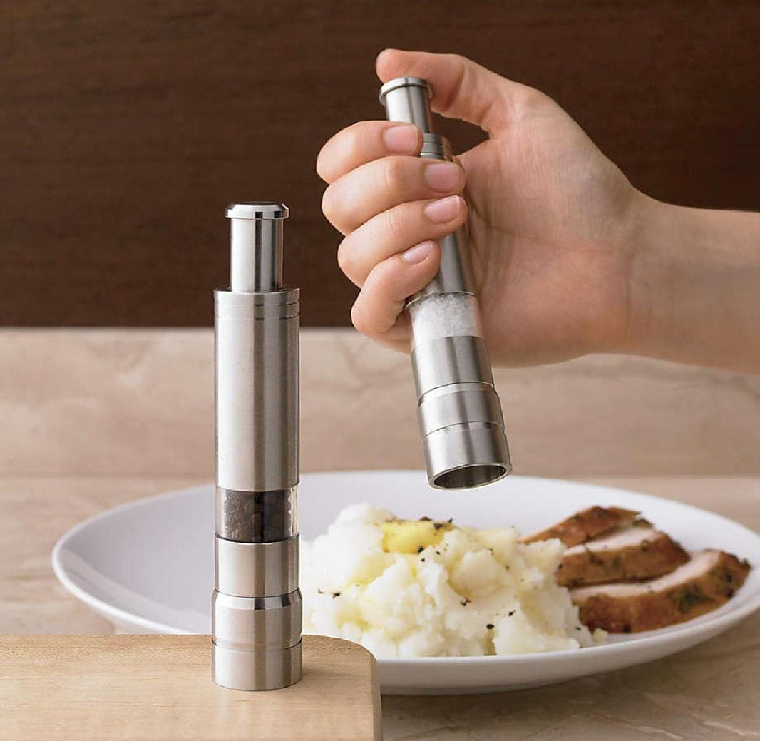 Salt & Pepper Mill Grinder | Stainless Steel Original Pump