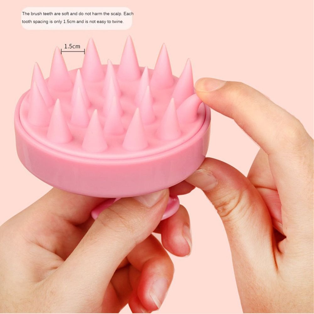 Silicone Bath Brushes Scalp Wash Comb Hair Shampoo Brush Head Scalp Massage