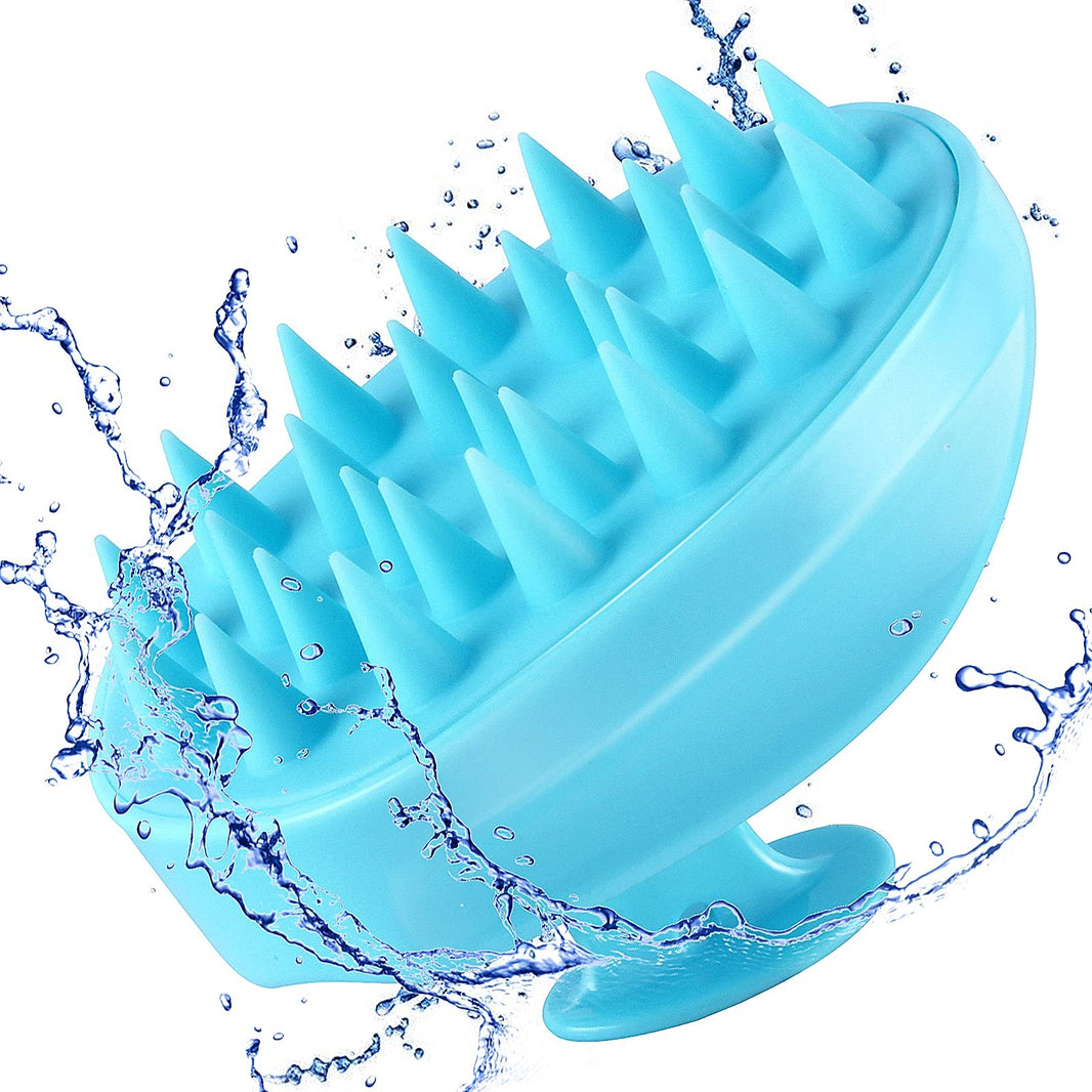 Silicone Bath Brushes Scalp Wash Comb Hair Shampoo Brush Head Scalp Massage