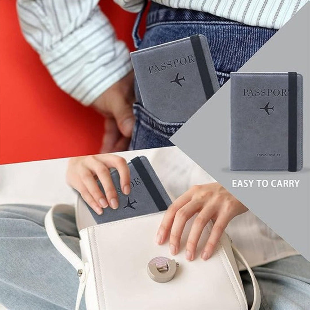 Portable PU Leather Travel Passport Holder, Credit ID Card Wallet Waterproof, Passport Wallet For Men And Women.