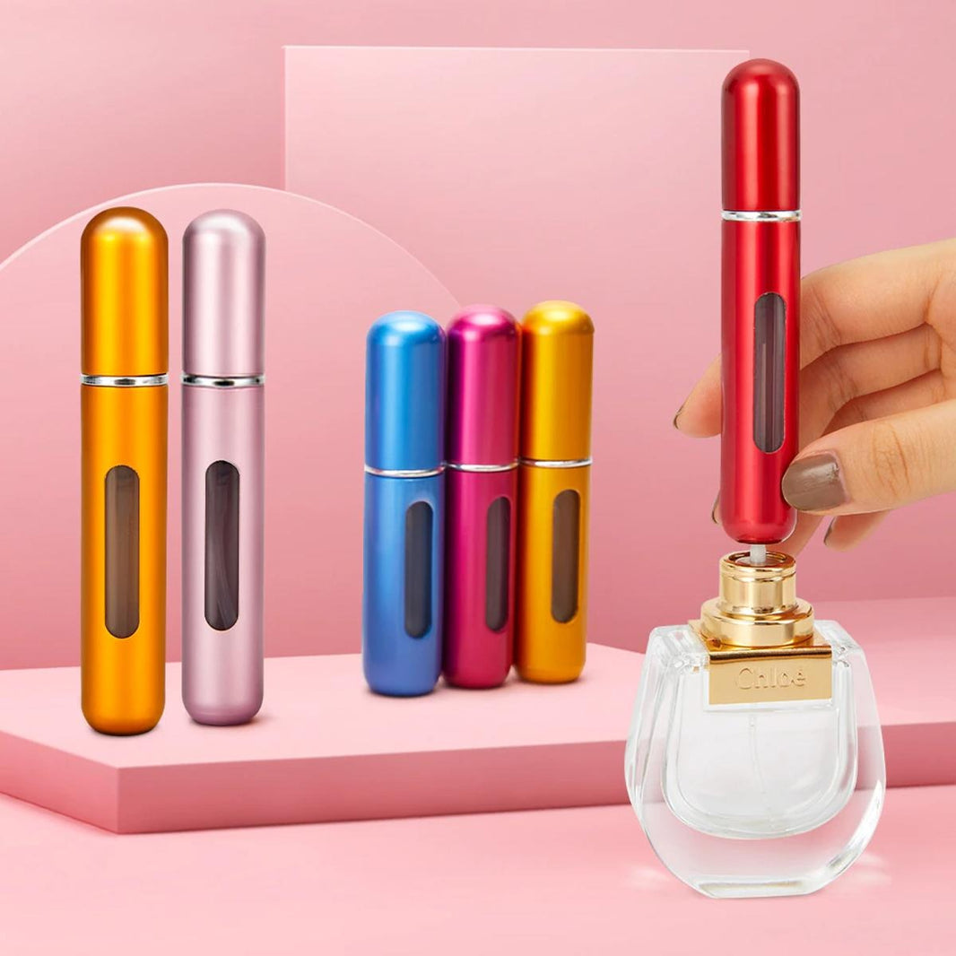 Portable 5ml Perfume Spray Bottle Aluminum Mini Refillable Travel Atomizer